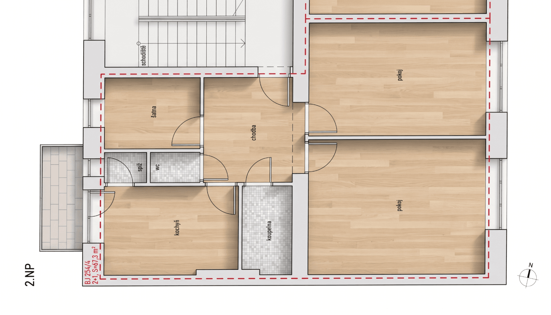 Predaj bytu 3-izbový 68 m², Kolískova, Brno, Jihomoravský kraj Predaj bytu 3-izbový 68 m², Kolískova, Brno, Jihomoravský kraj