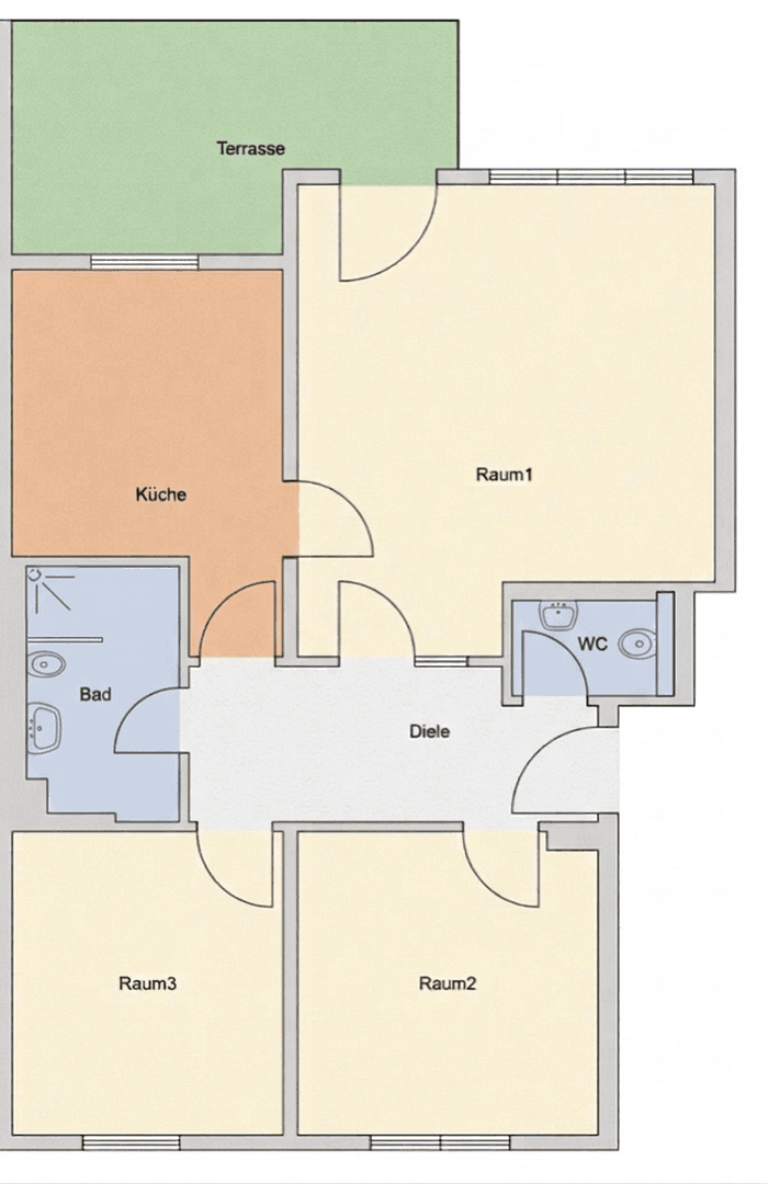 Prenájom bytu 3-izbový 80 m², Weißdornweg 14, Bonn, Severné Porýnie - Westfálsko Prenájom bytu 3-izbový 80 m², Weißdornweg 14, Bonn, Severné Porýnie - Westfálsko