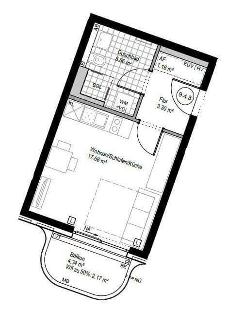 Prenájom bytu 1-izbový 30 m², Trudering Kyivstraße, München Trudering, Bavorsko Prenájom bytu 1-izbový 30 m², Trudering Kyivstraße, München Trudering, Bavorsko