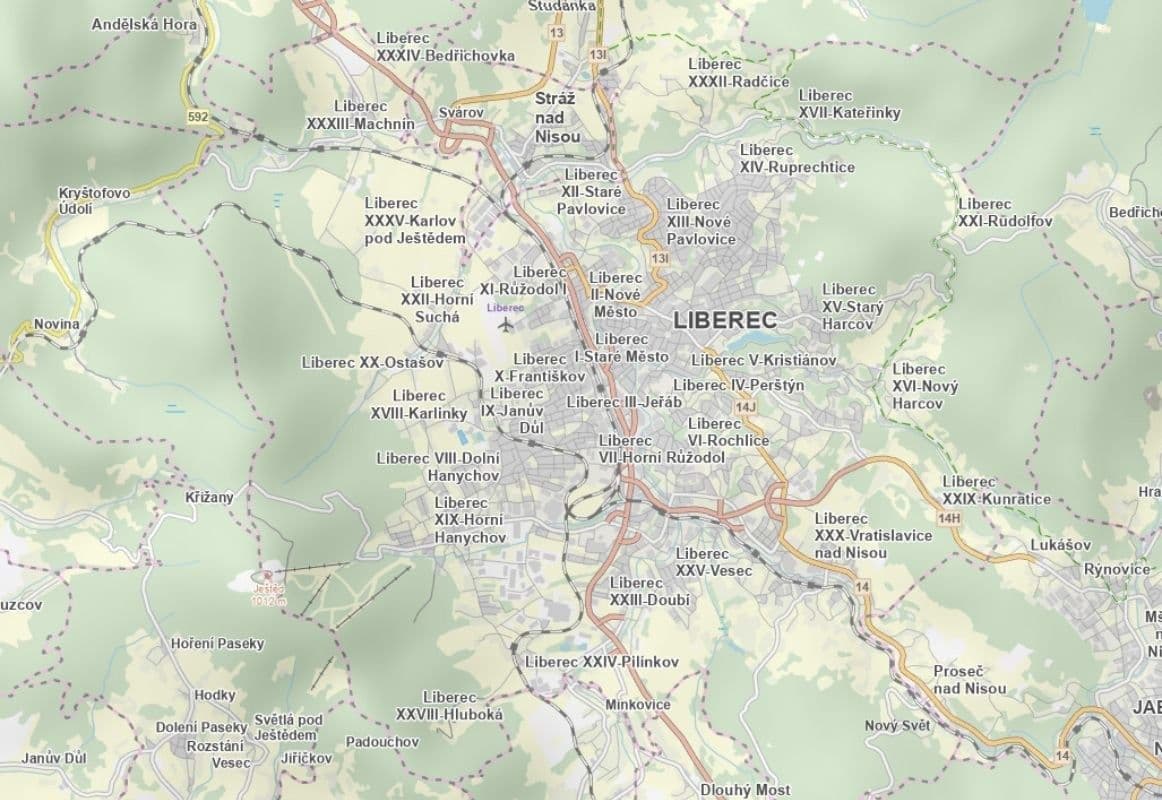 Predaj pozemku 14.792 m², Liberec, Liberecký kraj Predaj pozemku 14.792 m², Liberec, Liberecký kraj