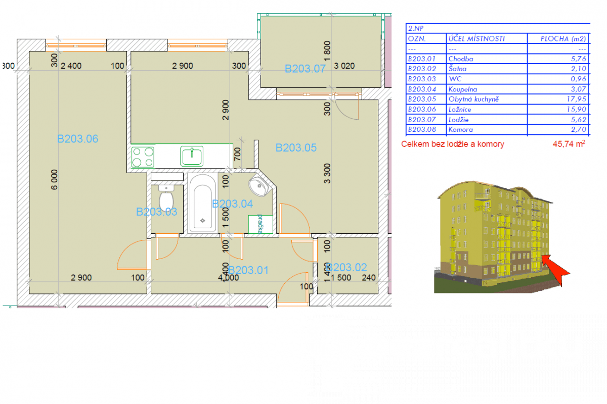 Prenájom bytu 2-izbový 52 m², V Honech, Klecany, Středočeský kraj Prenájom bytu 2-izbový 52 m², V Honech, Klecany, Středočeský kraj