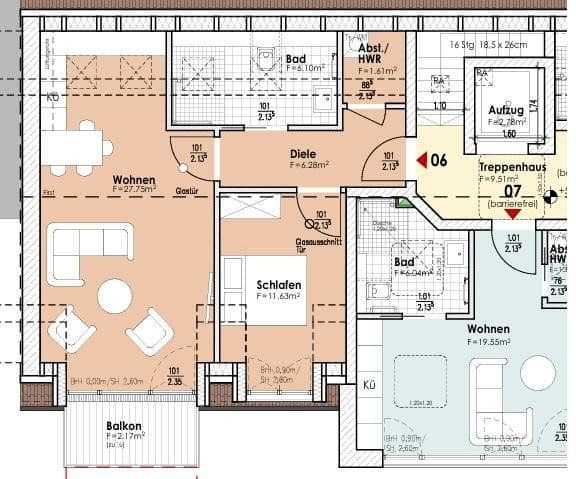 Prenájom bytu 3-izbový 68 m², Hamburger Allee 51b, Nauen, Brandenbursko Prenájom bytu 3-izbový 68 m², Hamburger Allee 51b, Nauen, Brandenbursko
