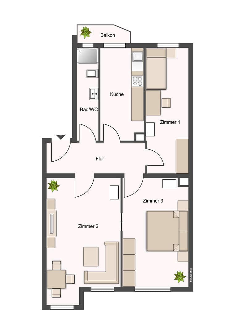 Predaj bytu 3-izbový 62 m², Okenstr. 18, Nürnberg, Bavorsko Predaj bytu 3-izbový 62 m², Okenstr. 18, Nürnberg, Bavorsko