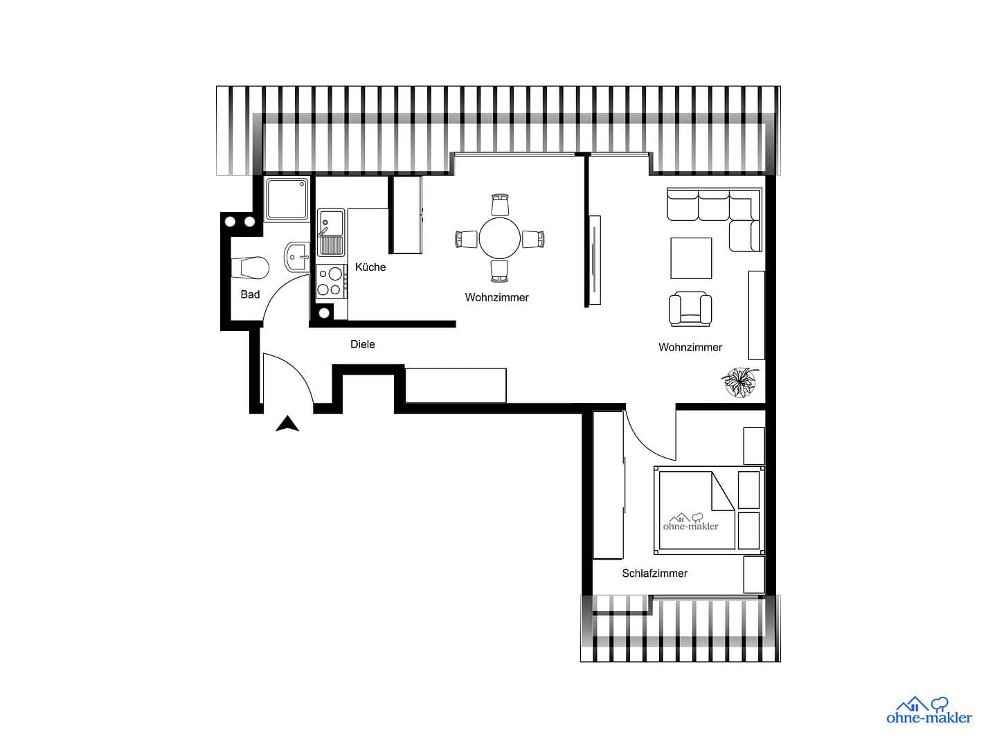 Prenájom bytu 3-izbový 63 m², Hüttmannstr. 42-44, Essen, Severné Porýnie - Westfálsko Prenájom bytu 3-izbový 63 m², Hüttmannstr. 42-44, Essen, Severné Porýnie - Westfálsko