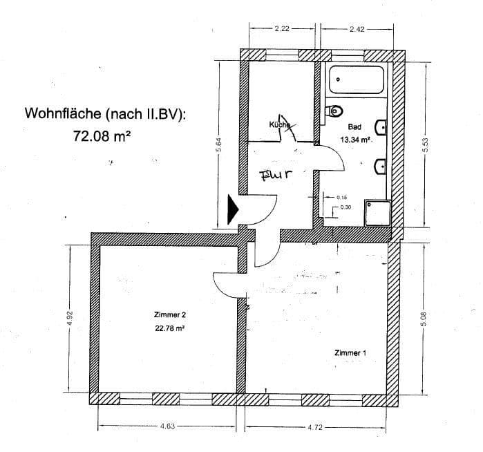 Prenájom bytu 2-izbový 73 m², Lindenstraße 32, Velten, Brandenbursko Prenájom bytu 2-izbový 73 m², Lindenstraße 32, Velten, Brandenbursko
