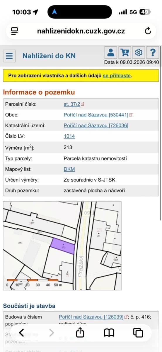 Predaj pozemku 1.934 m², Poříčí nad Sázavou, Středočeský kraj Predaj pozemku 1.934 m², Poříčí nad Sázavou, Středočeský kraj