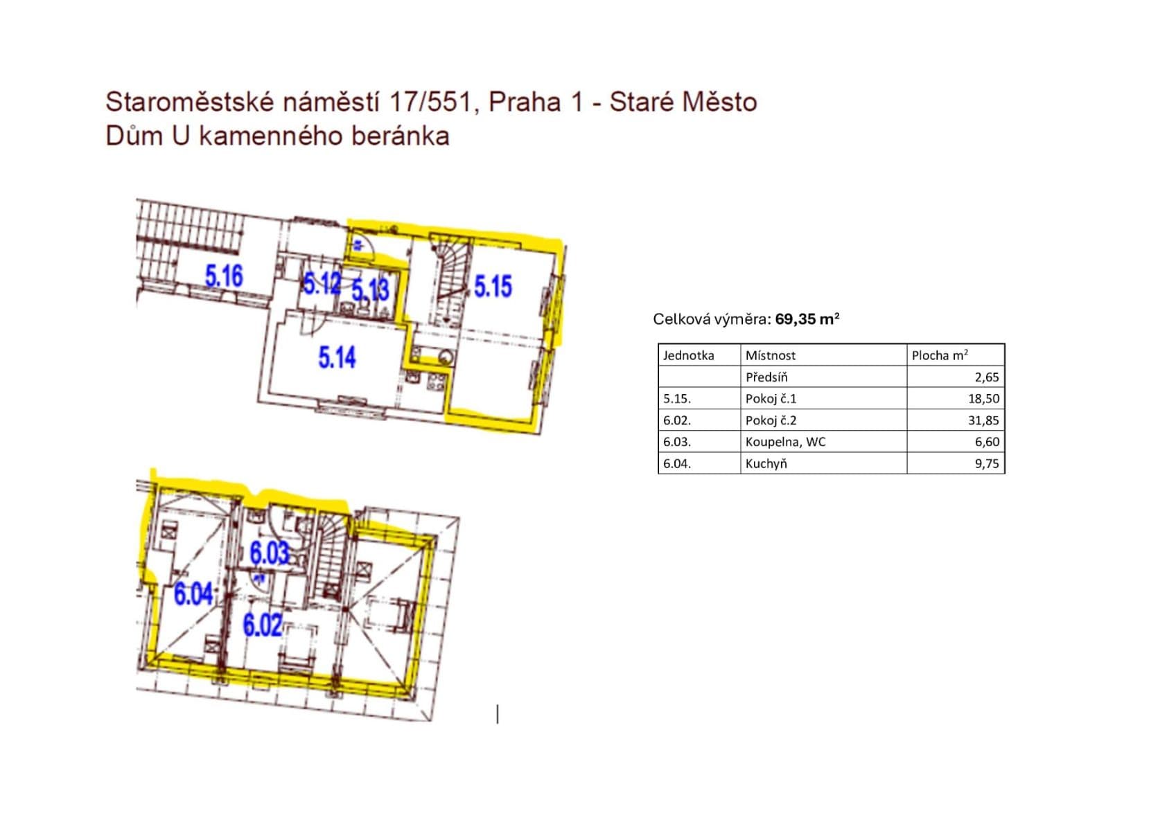 Prenájom bytu 2-izbový 69 m², Staroměstské náměstí, Praha, Praha Prenájom bytu 2-izbový 69 m², Staroměstské náměstí, Praha, Praha