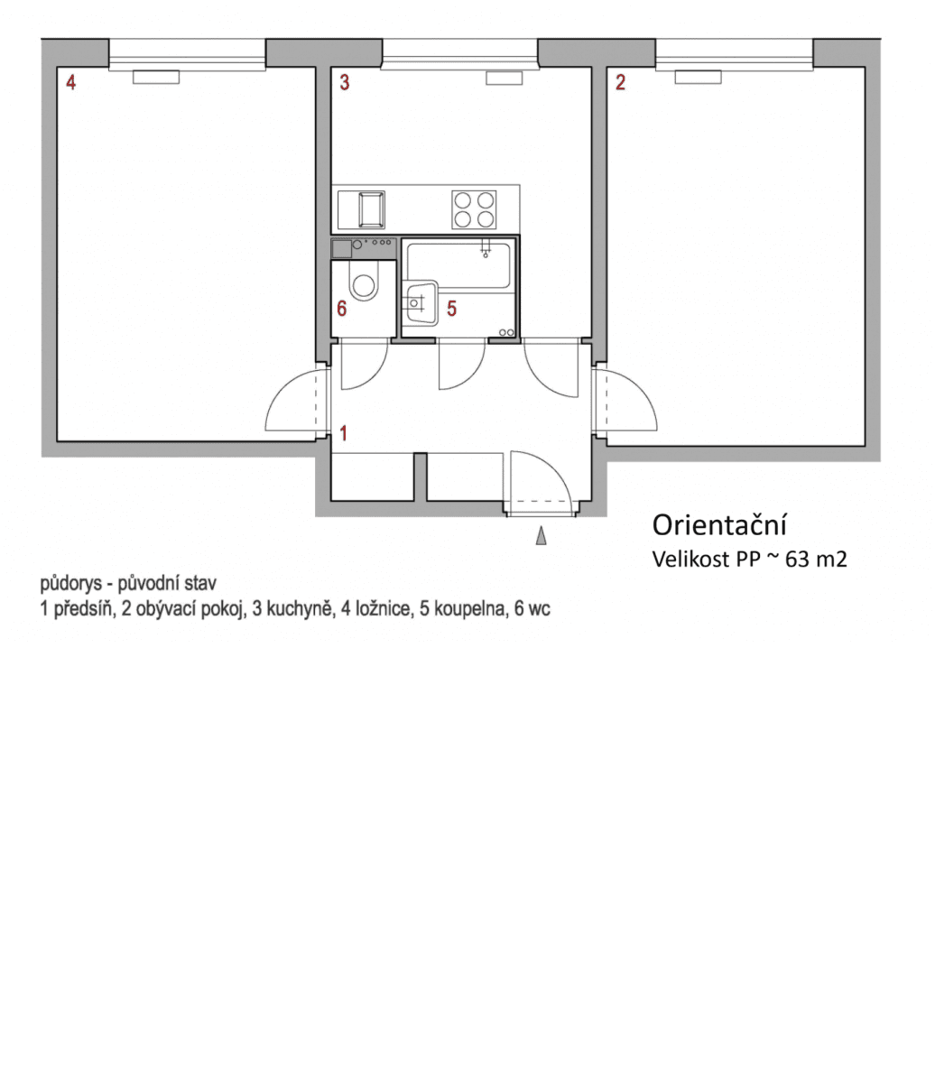 Prenájom bytu 2-izbový 52 m², Maříkova, Praha, Praha Prenájom bytu 2-izbový 52 m², Maříkova, Praha, Praha