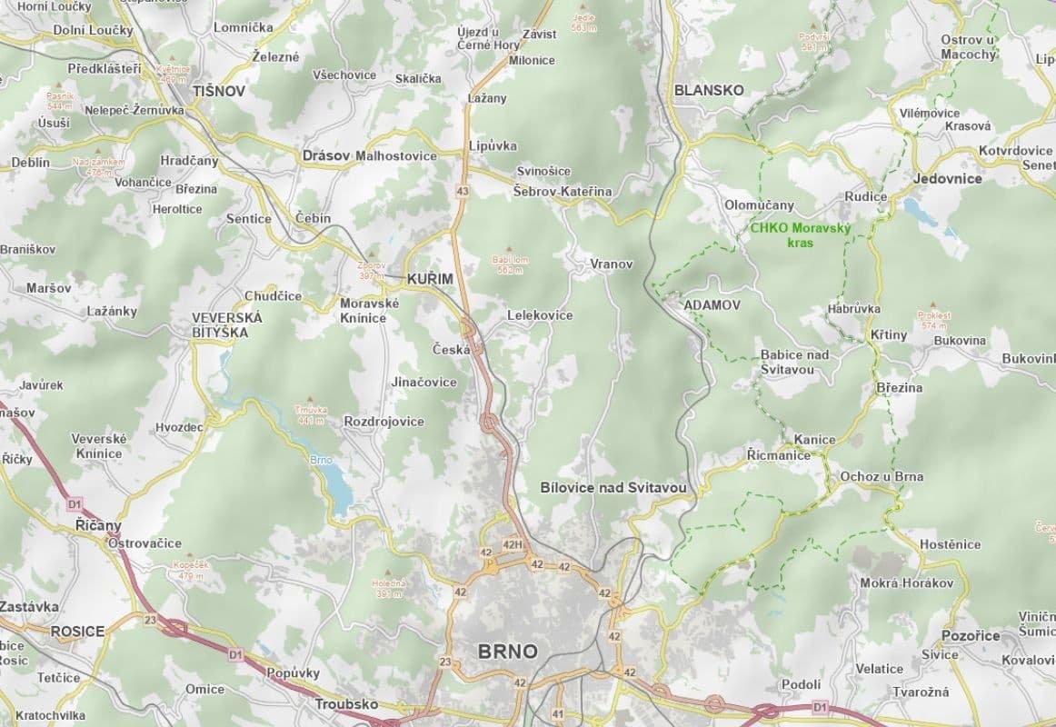 Predaj pozemku 1.293 m², Kuřim, Jihomoravský kraj Predaj pozemku 1.293 m², Kuřim, Jihomoravský kraj