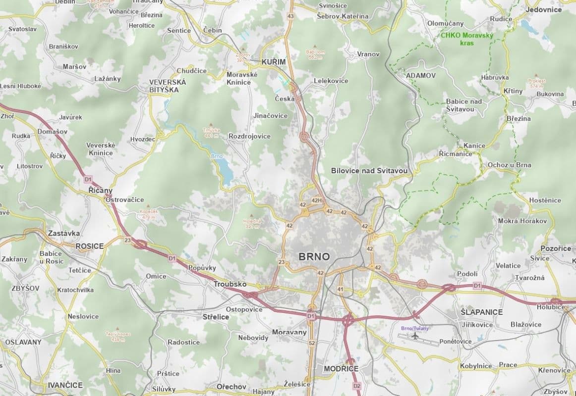 Predaj pozemku 4.961 m², Kuřim, Jihomoravský kraj Predaj pozemku 4.961 m², Kuřim, Jihomoravský kraj