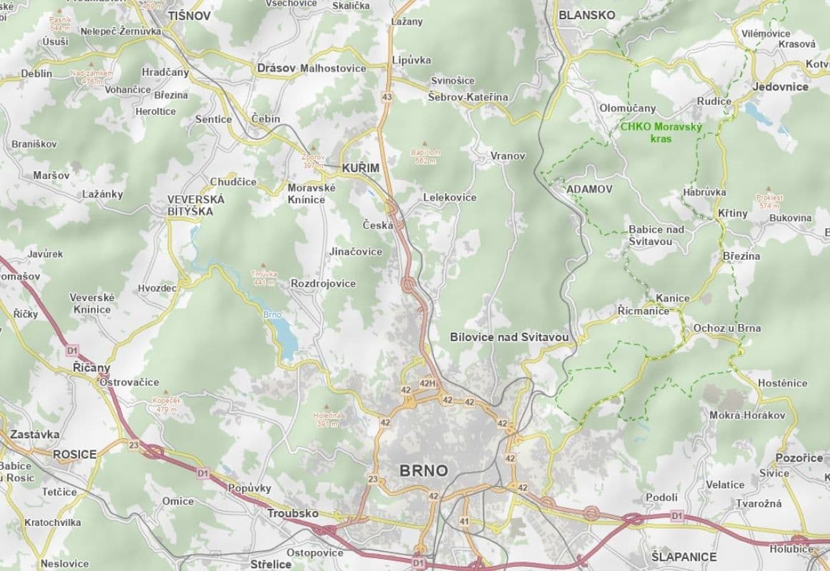 Predaj pozemku 3.691 m², Kuřim, Jihomoravský kraj Predaj pozemku 3.691 m², Kuřim, Jihomoravský kraj