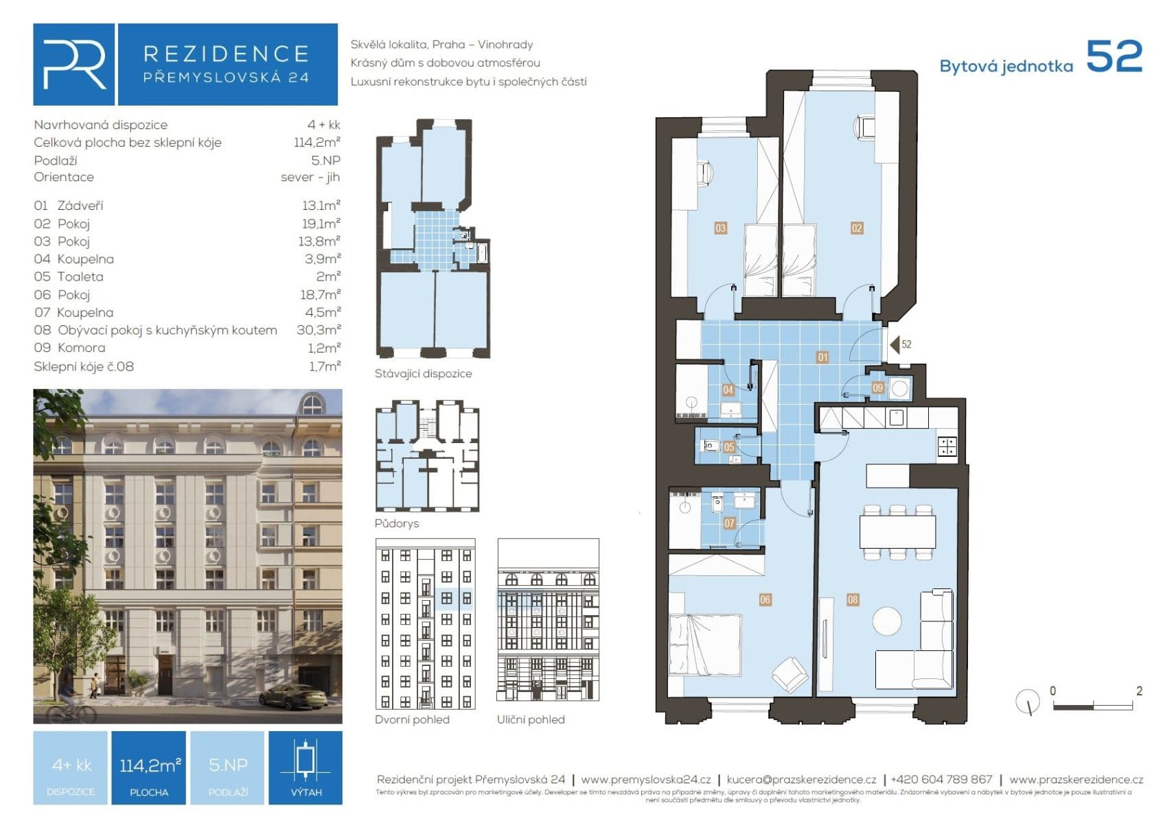 Predaj bytu 4-izbový 114 m², Přemyslovská, Praha, Praha Predaj bytu 4-izbový 114 m², Přemyslovská, Praha, Praha