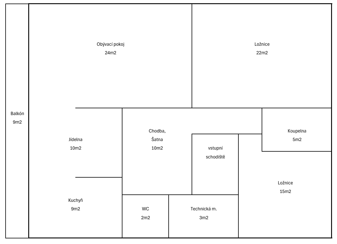 Prenájom bytu 3-izbový 100 m², Chudčice, Jihomoravský kraj Prenájom bytu 3-izbový 100 m², Chudčice, Jihomoravský kraj