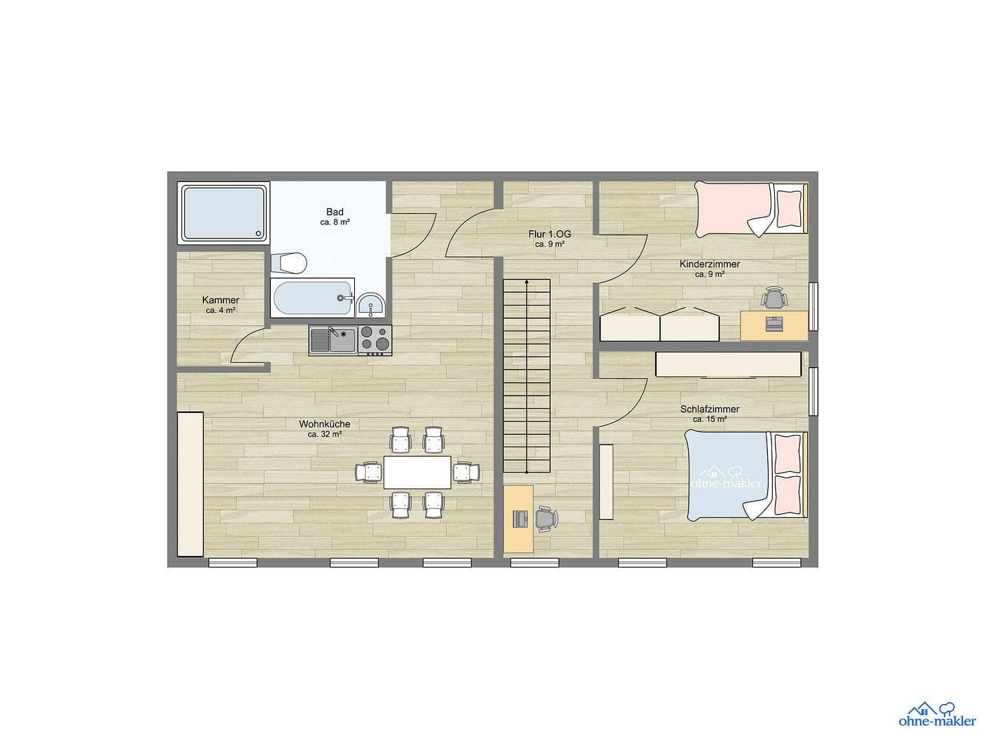 Prenájom bytu 4-izbový 96 m², Tremmener Straße 2, Nauen, Brandenbursko Prenájom bytu 4-izbový 96 m², Tremmener Straße 2, Nauen, Brandenbursko