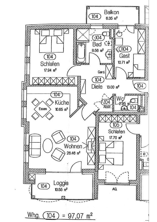 Predaj bytu 3-izbový 98 m², Andreas-Hofer-Str. 7a, Bad Füssing, Bavorsko Predaj bytu 3-izbový 98 m², Andreas-Hofer-Str. 7a, Bad Füssing, Bavorsko