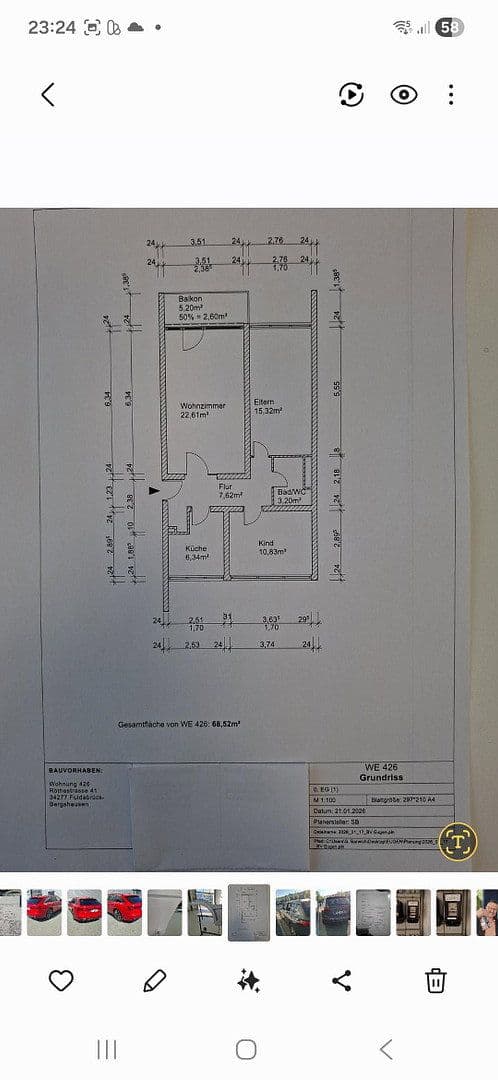Predaj bytu 3-izbový 68 m², Rötherstr 41, Fuldabrück, Hesensko Predaj bytu 3-izbový 68 m², Rötherstr 41, Fuldabrück, Hesensko