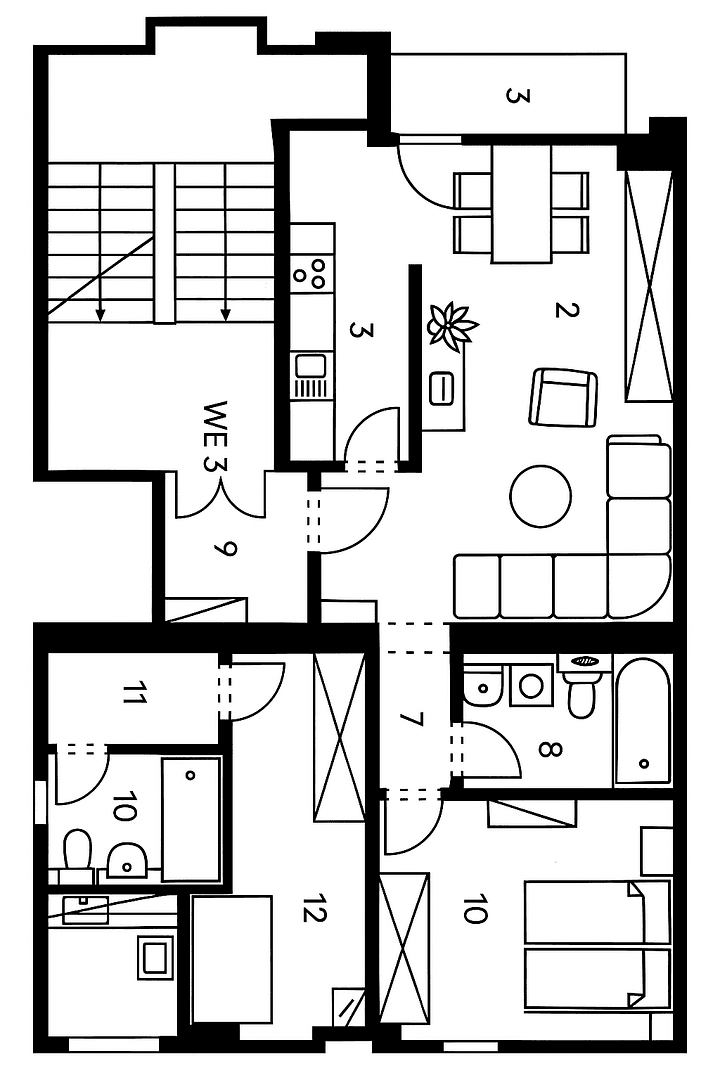 Predaj bytu 2-izbový 56 m², Chemnitz, Sasko Predaj bytu 2-izbový 56 m², Chemnitz, Sasko
