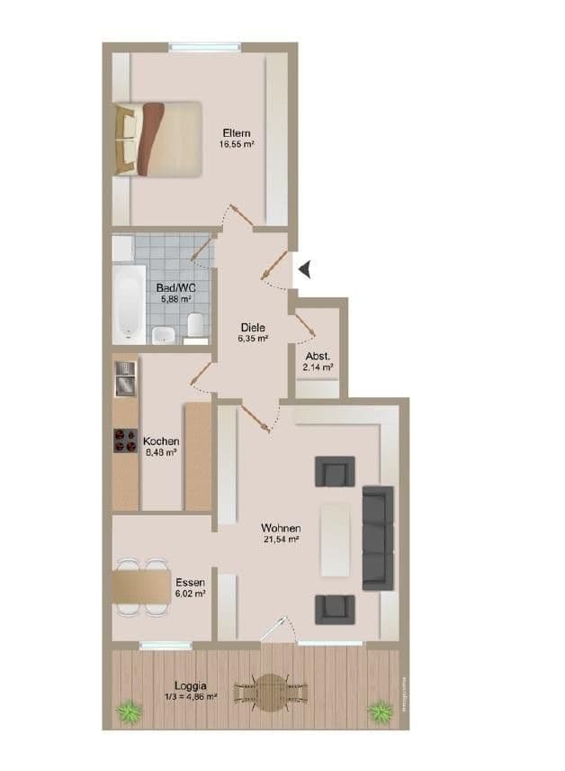 Predaj bytu 3-izbový 75 m², Uhlandstraße 12, Blumberg, Bádensko-Wurttembersko Predaj bytu 3-izbový 75 m², Uhlandstraße 12, Blumberg, Bádensko-Wurttembersko