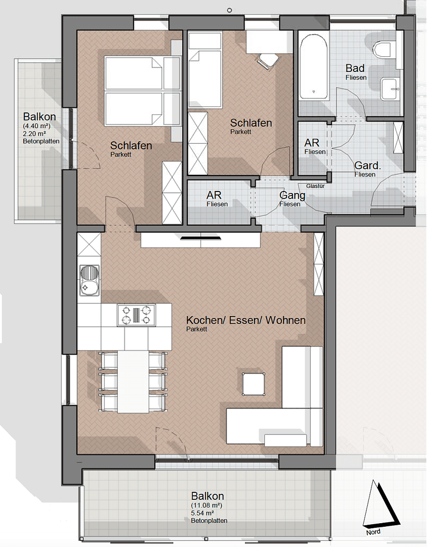 Prenájom bytu 3-izbový 84 m², Freilassing, Bavorsko Prenájom bytu 3-izbový 84 m², Freilassing, Bavorsko