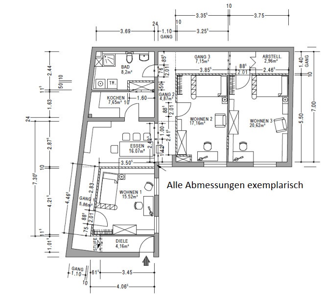 Prenájom bytu 4-izbový 110 m², Ebersbergerstraße 6, Rosenheim, Bavorsko Prenájom bytu 4-izbový 110 m², Ebersbergerstraße 6, Rosenheim, Bavorsko