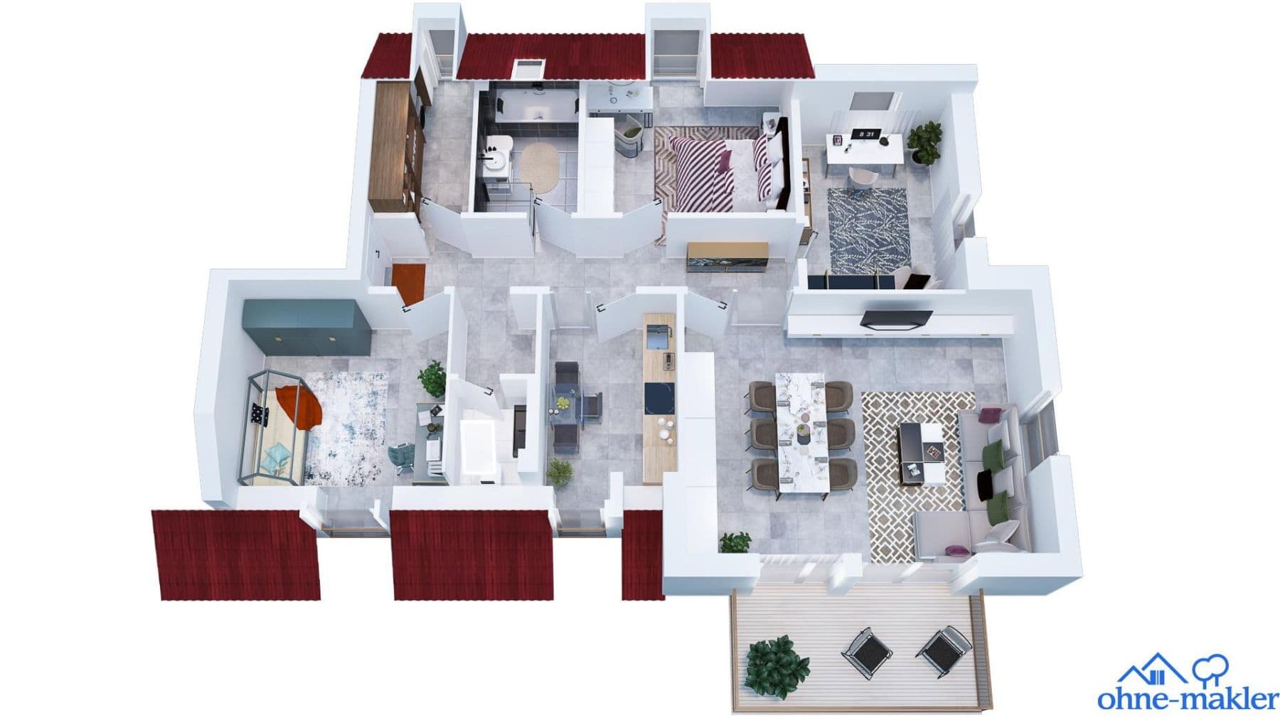 Prenájom bytu 4-izbový 110 m², Sassenburg, Dolné Sasko Prenájom bytu 4-izbový 110 m², Sassenburg, Dolné Sasko