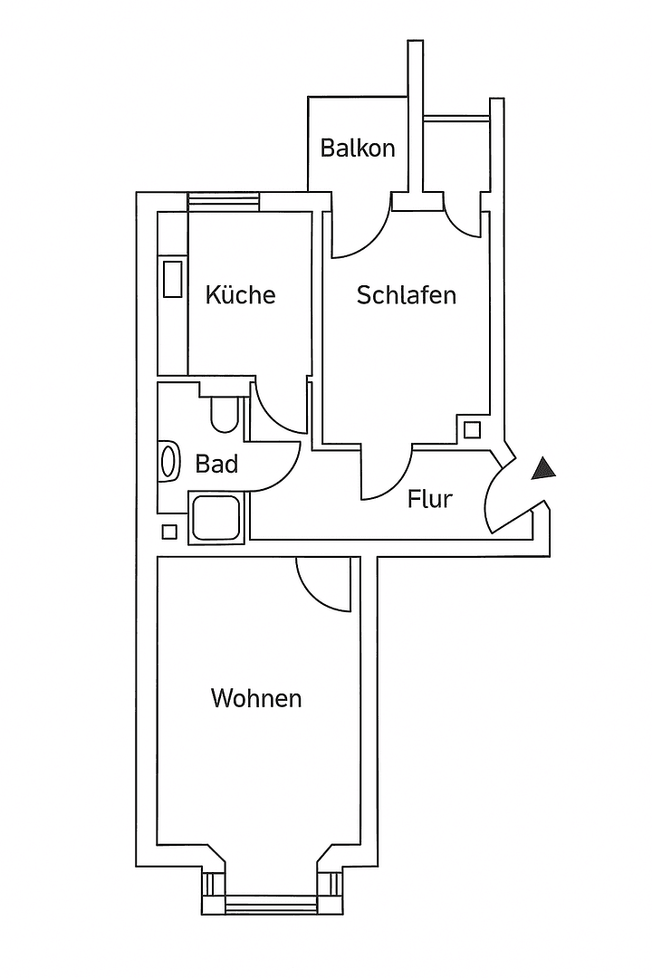 Predaj bytu 2-izbový 45 m², Chemnitz, Gablenz, Sasko Predaj bytu 2-izbový 45 m², Chemnitz, Gablenz, Sasko