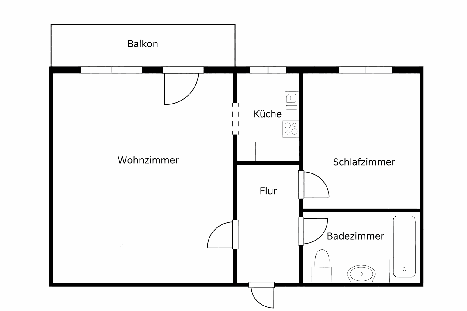 Predaj bytu 2-izbový 45 m², Chemnitz, Bernsdorf, Sasko Predaj bytu 2-izbový 45 m², Chemnitz, Bernsdorf, Sasko
