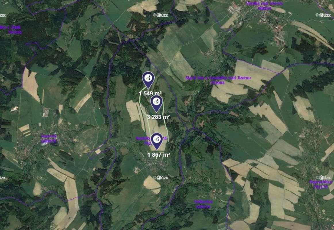 Predaj pozemku 1.358 m², Roztoky u Semil, Liberecký kraj Predaj pozemku 1.358 m², Roztoky u Semil, Liberecký kraj