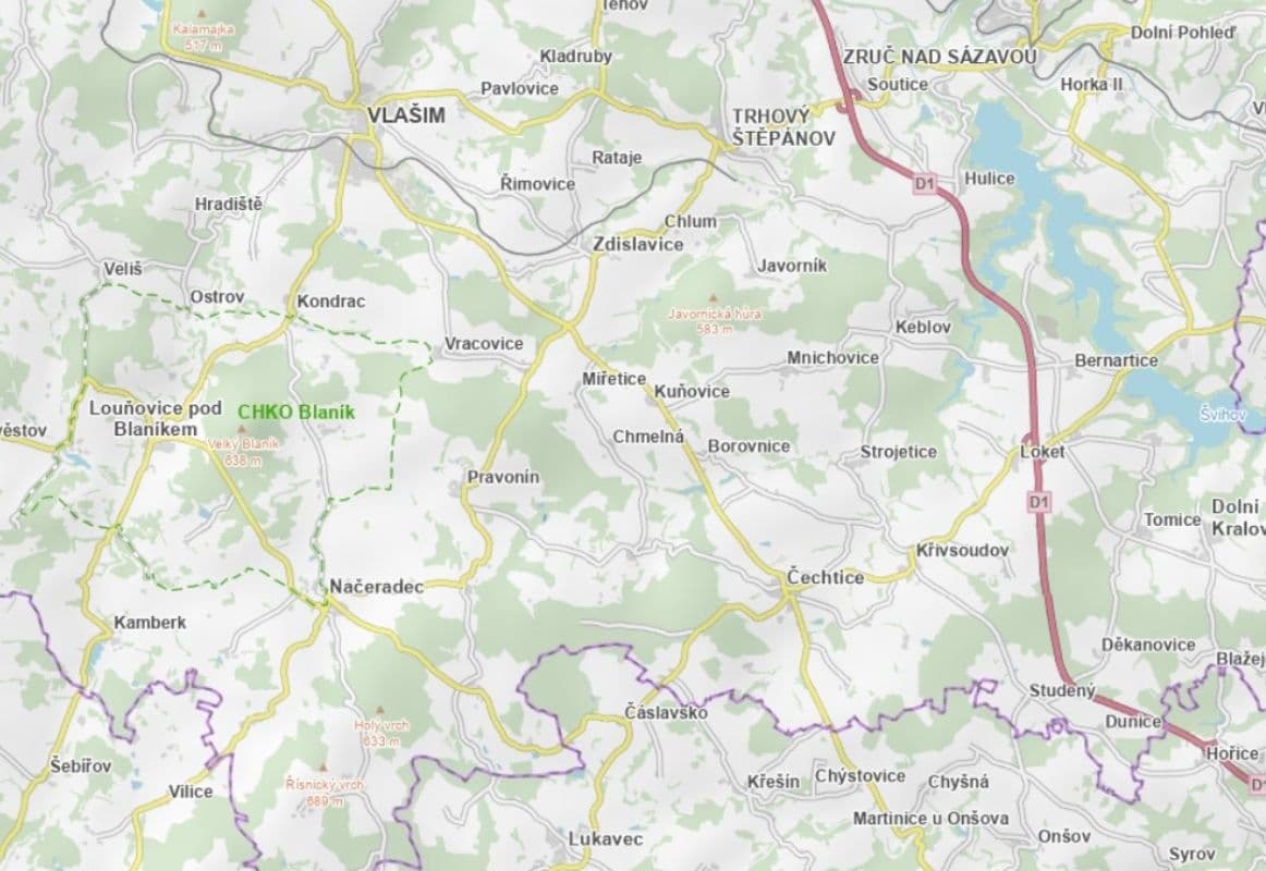 Predaj pozemku 4.244 m², Čechtice, Středočeský kraj Predaj pozemku 4.244 m², Čechtice, Středočeský kraj