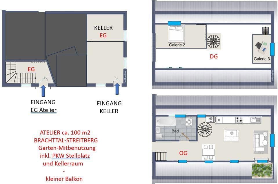 Prenájom bytu 1-izbový 100 m², Brachttal, Hesensko Prenájom bytu 1-izbový 100 m², Brachttal, Hesensko