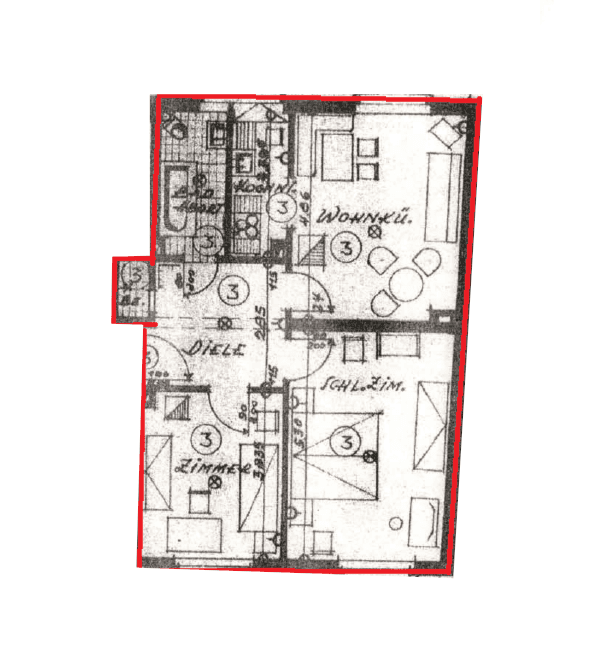 Prenájom bytu 3-izbový 70 m², Oberstraße 149, Bochum, Severné Porýnie - Westfálsko Prenájom bytu 3-izbový 70 m², Oberstraße 149, Bochum, Severné Porýnie - Westfálsko