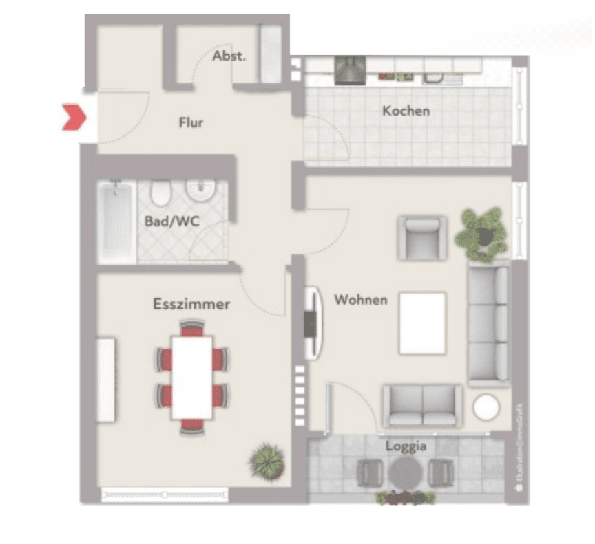 Prenájom bytu 2-izbový 59 m², Horstmarerstraße 13, Dortmund, Severné Porýnie - Westfálsko Prenájom bytu 2-izbový 59 m², Horstmarerstraße 13, Dortmund, Severné Porýnie - Westfálsko