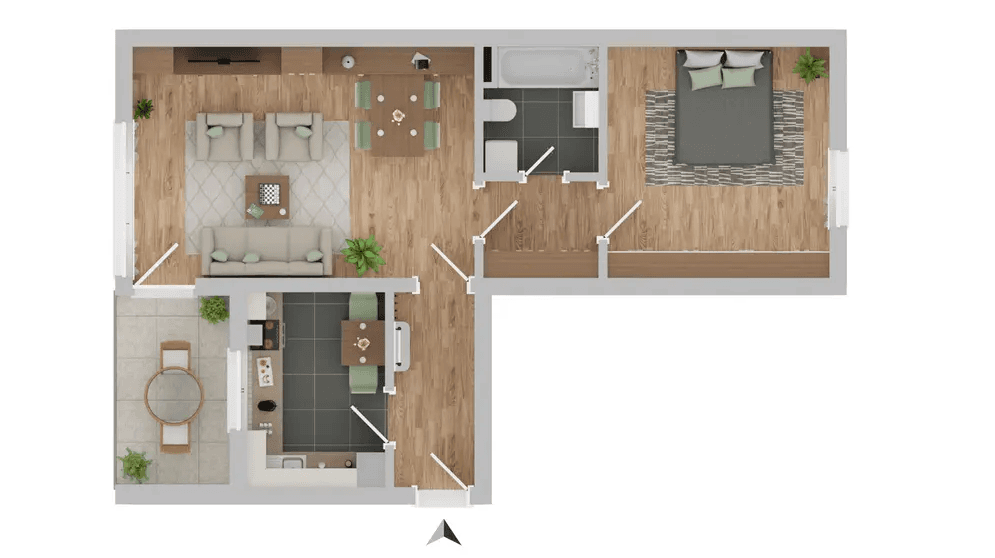 Predaj bytu 2-izbový 61 m², Augsburg, Bavorsko Predaj bytu 2-izbový 61 m², Augsburg, Bavorsko