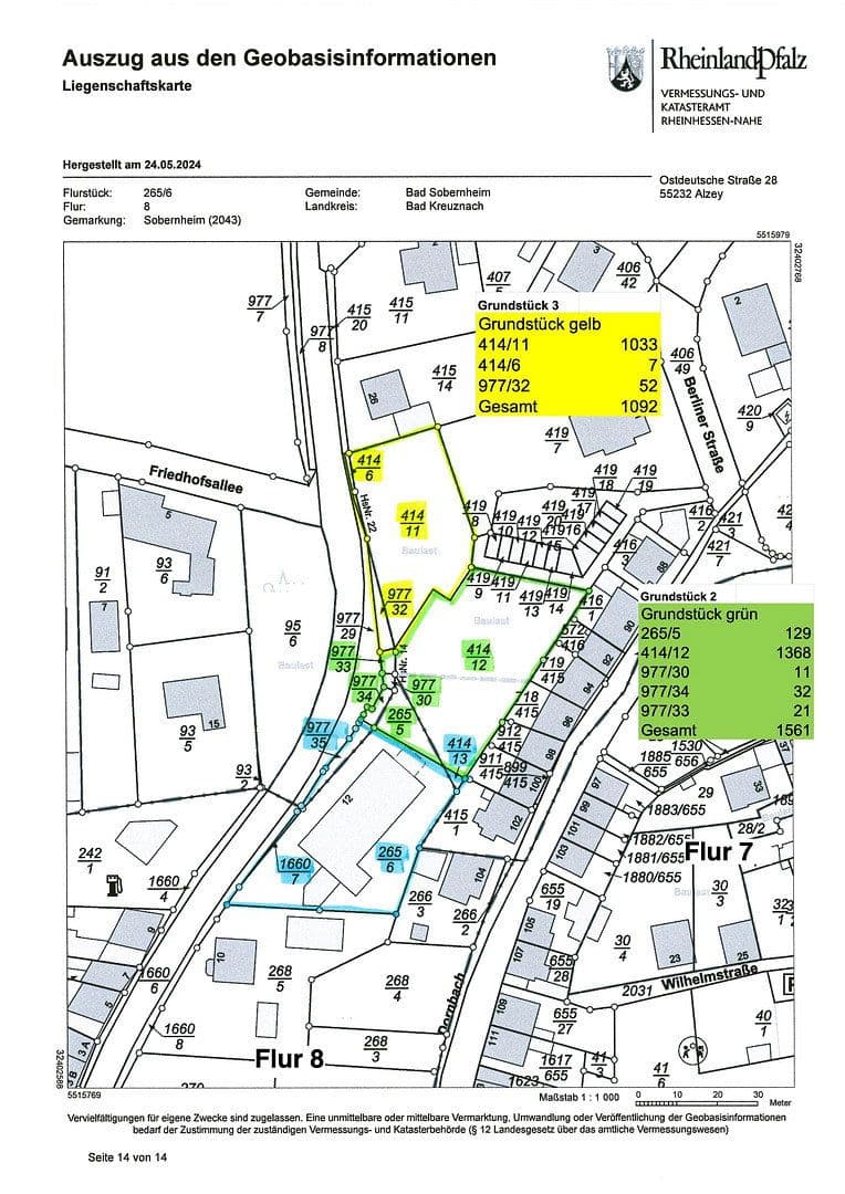 Predaj pozemku 1.561 m², Bad Sobernheim, Porýnie-Falcko Predaj pozemku 1.561 m², Bad Sobernheim, Porýnie-Falcko