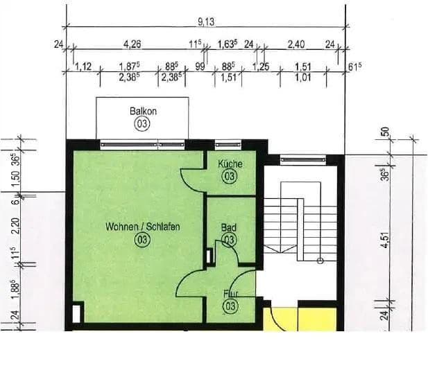 Prenájom bytu 1-izbový 36 m², Thiedeweg 28, Hamburg, Hamburg Prenájom bytu 1-izbový 36 m², Thiedeweg 28, Hamburg, Hamburg