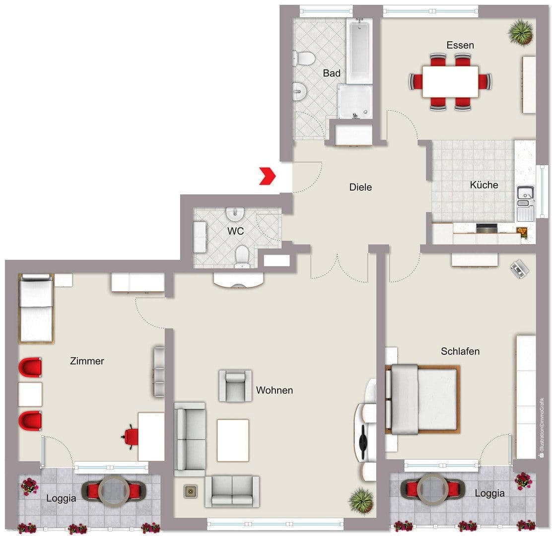 Prenájom bytu 3-izbový 123 m², Elberferlderstr. 103, Hilden, Severné Porýnie - Westfálsko Prenájom bytu 3-izbový 123 m², Elberferlderstr. 103, Hilden, Severné Porýnie - Westfálsko