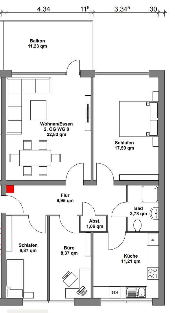 Prenájom bytu 4-izbový 86 m², Sorthmannweg 9, Hamburg, Hamburg Prenájom bytu 4-izbový 86 m², Sorthmannweg 9, Hamburg, Hamburg