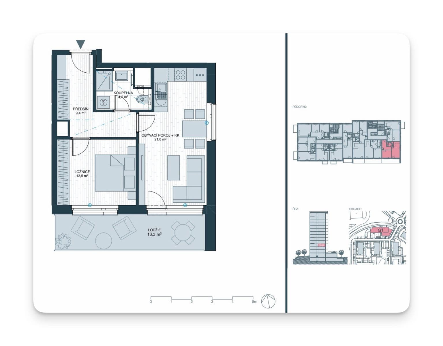 Prenájom bytu 2-izbový 64 m², Waltariho, Praha, Praha Prenájom bytu 2-izbový 64 m², Waltariho, Praha, Praha