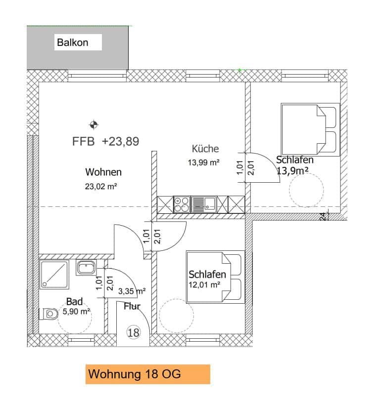 Prenájom bytu 3-izbový 75 m², Windmühlenweg 4b, Lübow, Meklenbursko-Predpomoransko Prenájom bytu 3-izbový 75 m², Windmühlenweg 4b, Lübow, Meklenbursko-Predpomoransko