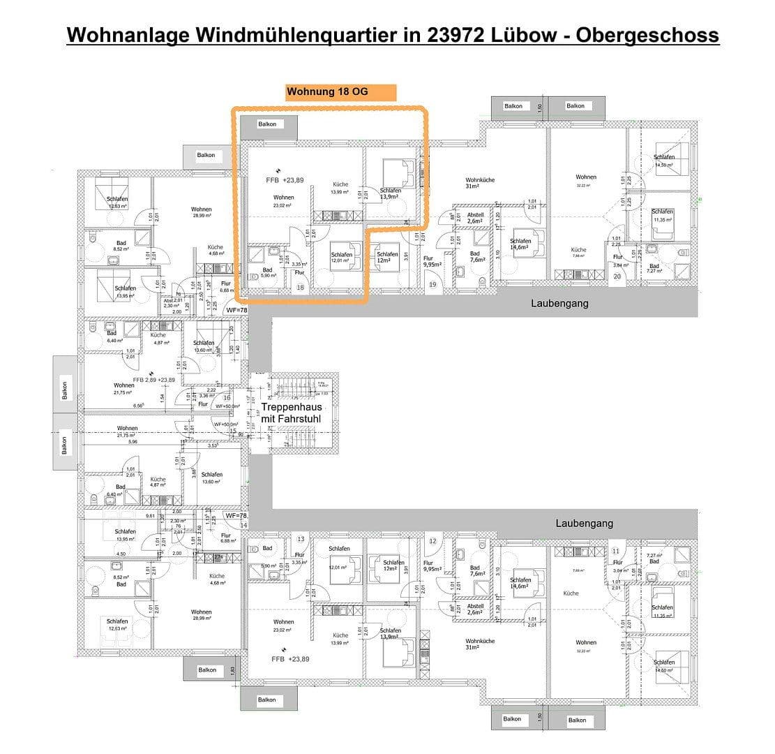 Prenájom bytu 3-izbový 75 m², Windmühlenweg 4b, Lübow, Meklenbursko-Predpomoransko Prenájom bytu 3-izbový 75 m², Windmühlenweg 4b, Lübow, Meklenbursko-Predpomoransko