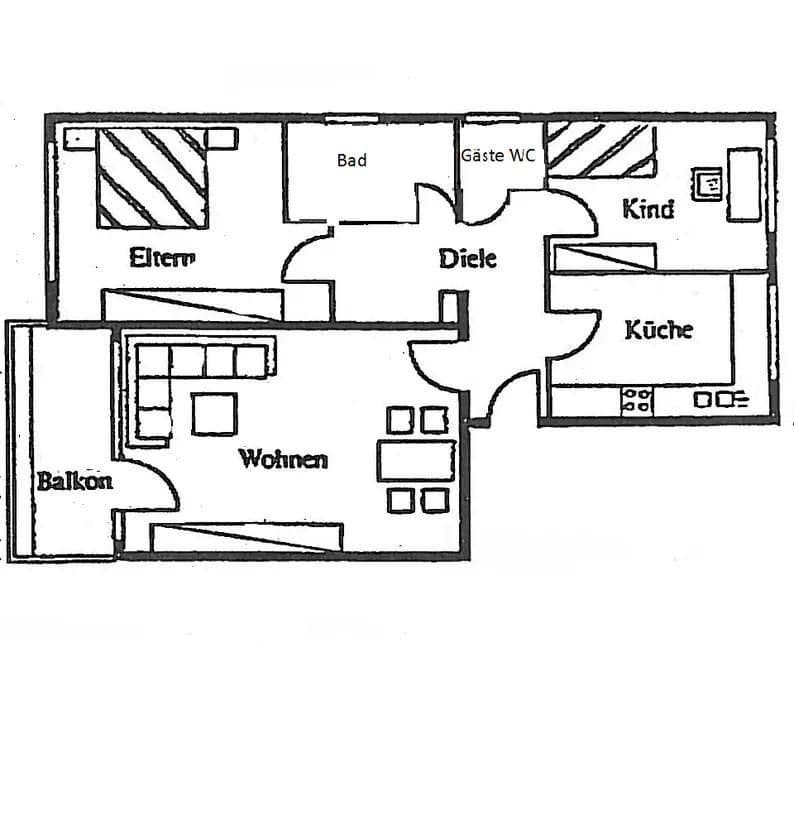 Predaj bytu 3-izbový 88 m², Laupendahler Landstraße 49, Essen, Severné Porýnie - Westfálsko Predaj bytu 3-izbový 88 m², Laupendahler Landstraße 49, Essen, Severné Porýnie - Westfálsko
