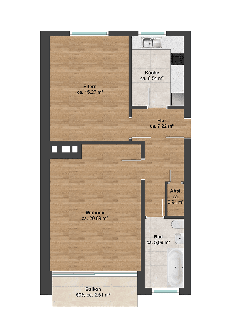 Prenájom bytu 2-izbový 58 m², Am Fleth 9a, Brunsbüttel, Šlezvicko-Holštajnsko Prenájom bytu 2-izbový 58 m², Am Fleth 9a, Brunsbüttel, Šlezvicko-Holštajnsko