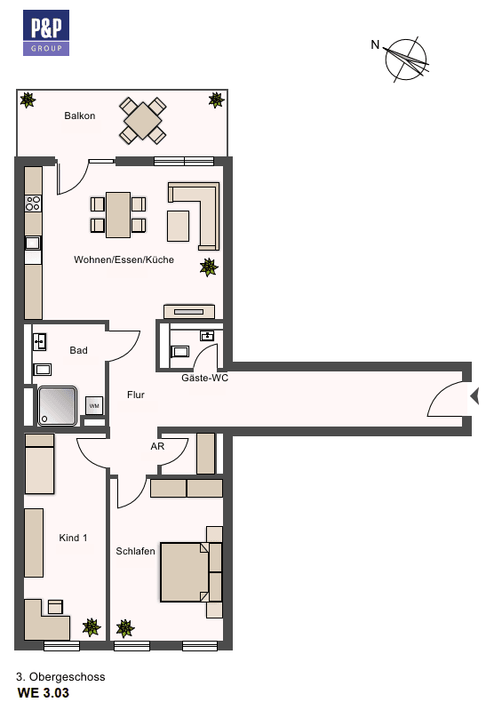 Prenájom bytu 3-izbový 90 m², Lange Straße 65, Fürth, Bavorsko Prenájom bytu 3-izbový 90 m², Lange Straße 65, Fürth, Bavorsko