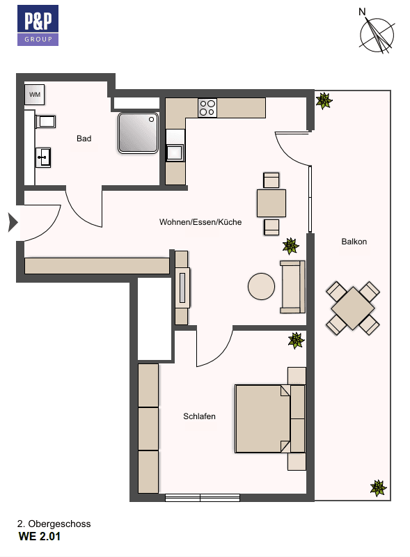 Prenájom bytu 2-izbový 63 m², Lange Straße 65, Fürth, Bavorsko Prenájom bytu 2-izbový 63 m², Lange Straße 65, Fürth, Bavorsko