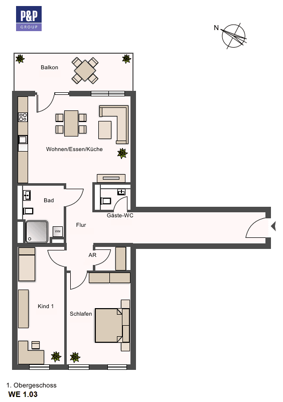 Prenájom bytu 3-izbový 90 m², Lange Straße 65, Fürth, Bavorsko Prenájom bytu 3-izbový 90 m², Lange Straße 65, Fürth, Bavorsko