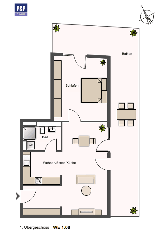 Prenájom bytu 2-izbový 71 m², Lange Straße 65, Fürth, Bavorsko Prenájom bytu 2-izbový 71 m², Lange Straße 65, Fürth, Bavorsko