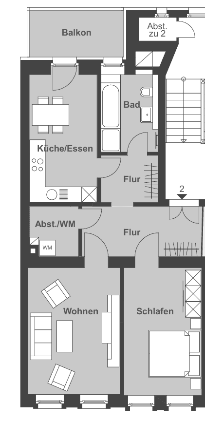 Prenájom bytu 2-izbový 70 m², Leipzig, Sasko Prenájom bytu 2-izbový 70 m², Leipzig, Sasko