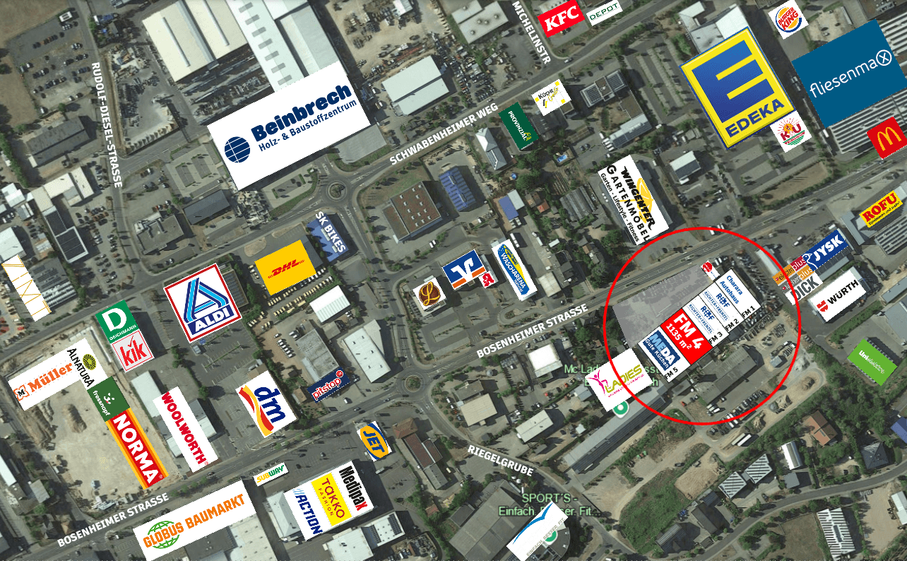 Prenájom nebytového priestoru 10.000 m², Bosenheimer Straße 280, Bad Kreuznach, Porýnie-Falcko Prenájom nebytového priestoru 10.000 m², Bosenheimer Straße 280, Bad Kreuznach, Porýnie-Falcko