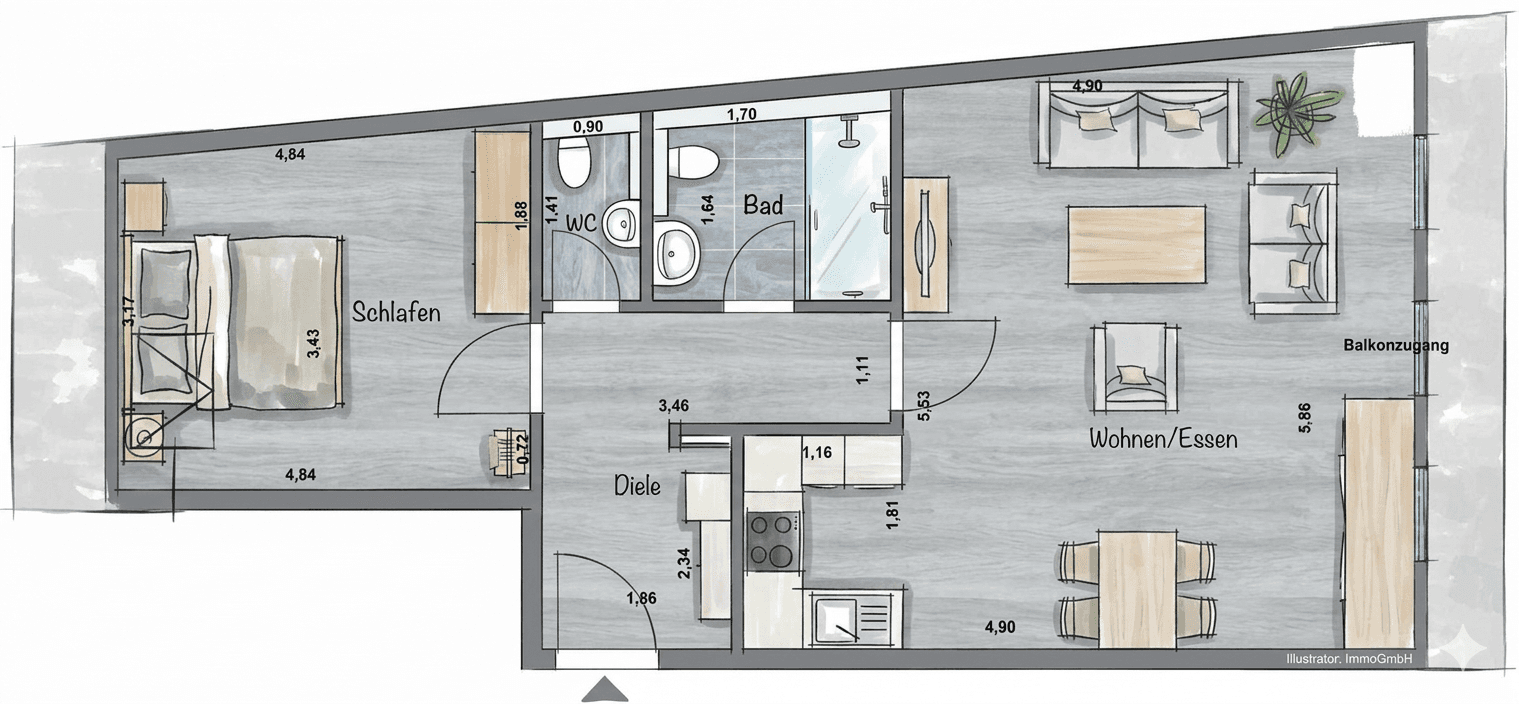 Prenájom bytu 2-izbový 63 m², Bahnhofstr. 6, Bad Honnef, Severné Porýnie - Westfálsko Prenájom bytu 2-izbový 63 m², Bahnhofstr. 6, Bad Honnef, Severné Porýnie - Westfálsko