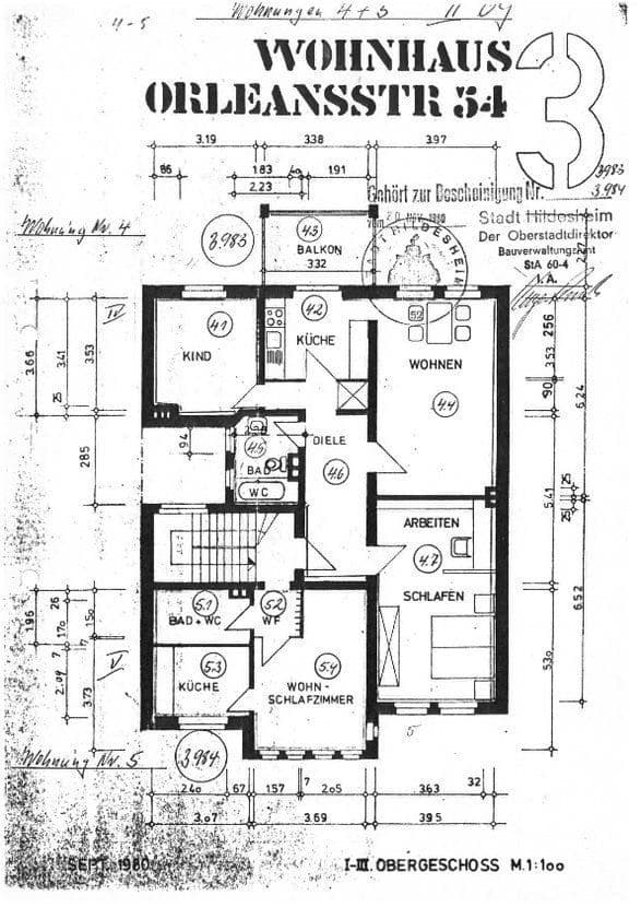 Prenájom bytu 3-izbový 94 m², Orleonstr. 54, Hildesheim, Dolné Sasko Prenájom bytu 3-izbový 94 m², Orleonstr. 54, Hildesheim, Dolné Sasko
